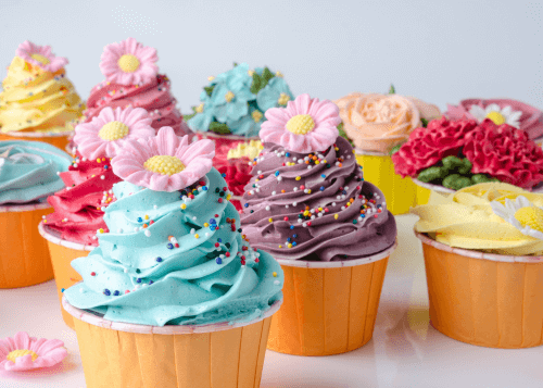 Savon cupcake artisanal présenté comme un dessert, illustrant la confusion possible entre produit cosmétique et aliment.